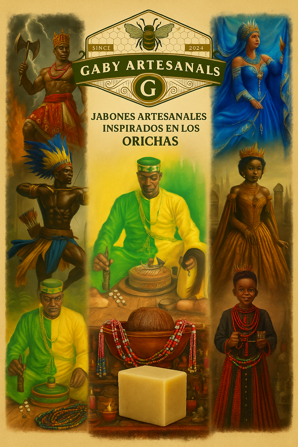 Jabones artesanales inspirados en los Orichas